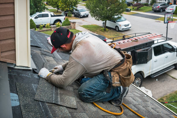 Professional Roof Inspection technician working in Westport, CT